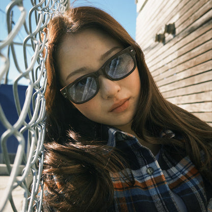 MADE IN YP サングラス：BROWN FRAME BLUE LENS（YP-01）