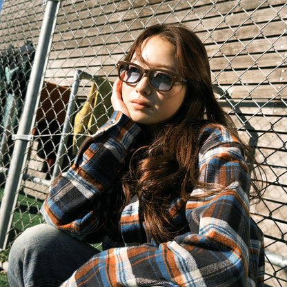 MADE IN YP サングラス：BROWN FRAME BLUE LENS（YP-01）