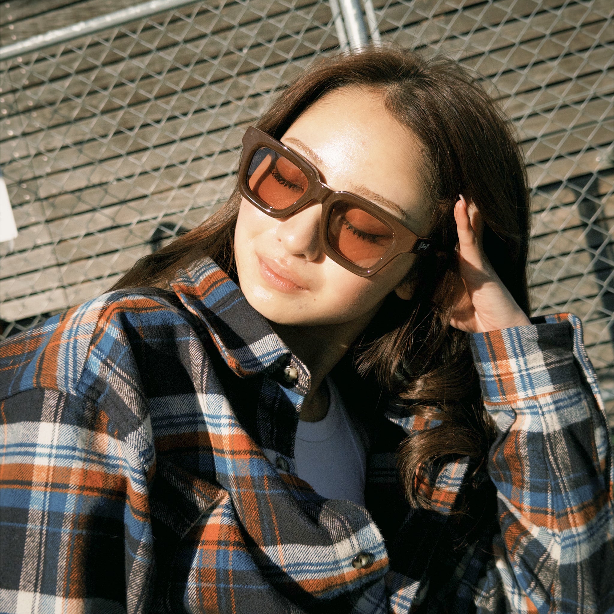 MADE IN YP サングラス：BROWN FRAME TRANSITION BROWN LENS（YP-02