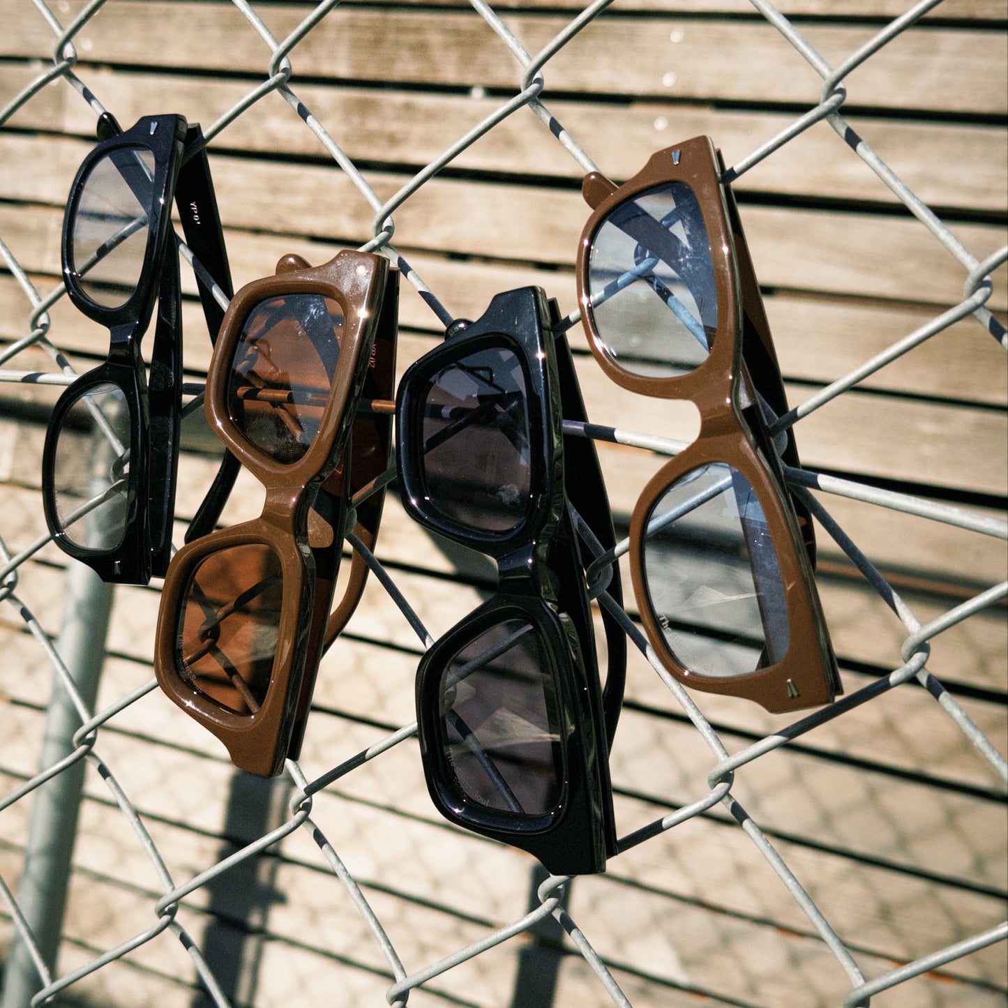 MADE IN YP サングラス：BROWN FRAME BLUE LENS（YP-01）