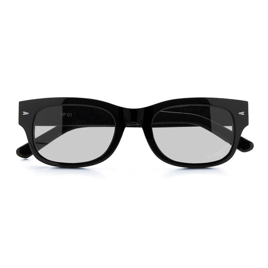 MADE IN YP サングラス：BLACK FRAME MEDIUM GRAY LENS（YP-01）