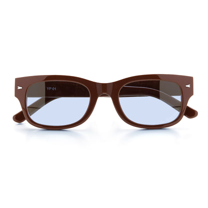 MADE IN YP サングラス：BROWN FRAME BLUE LENS（YP-01）