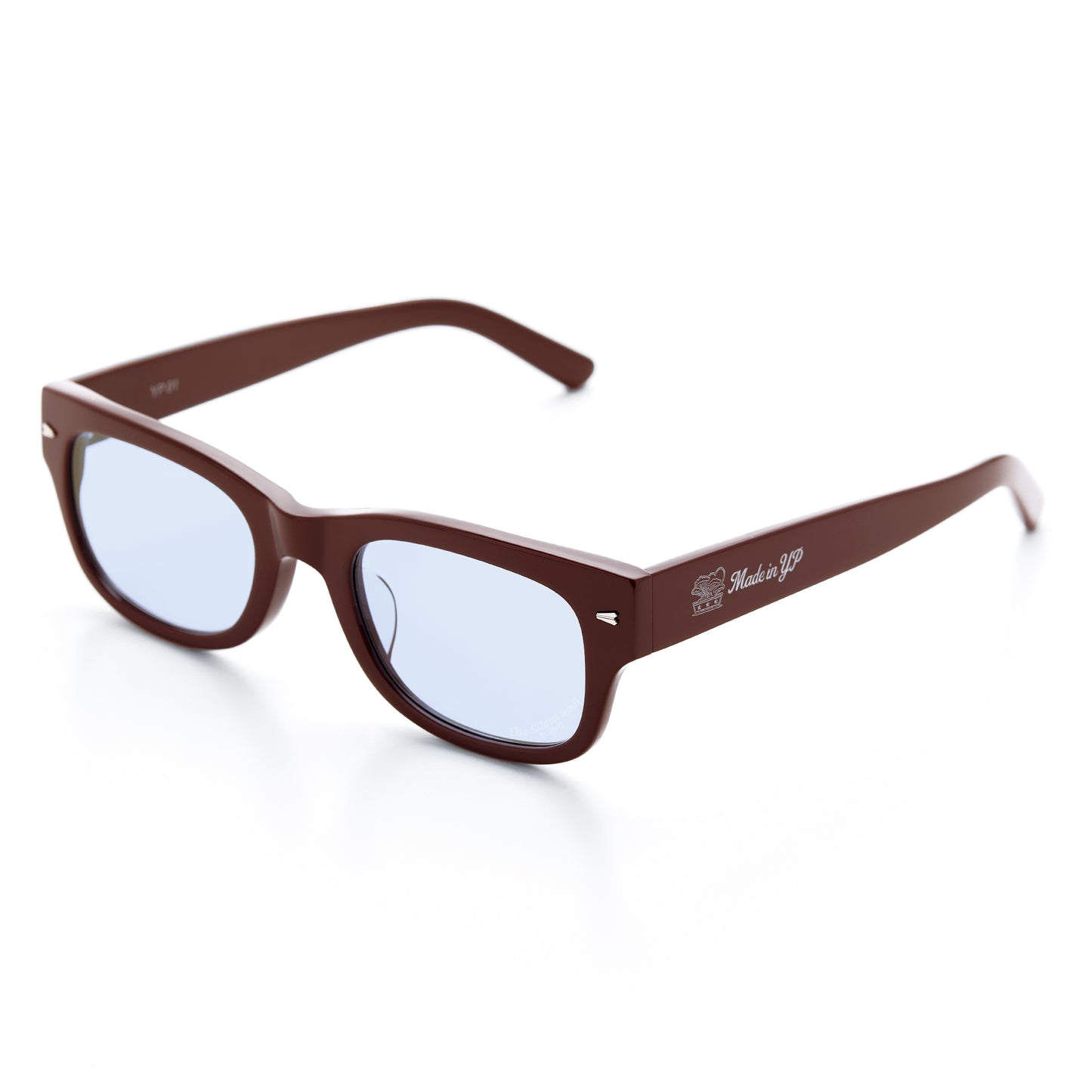 MADE IN YP サングラス：BROWN FRAME BLUE LENS（YP-01）