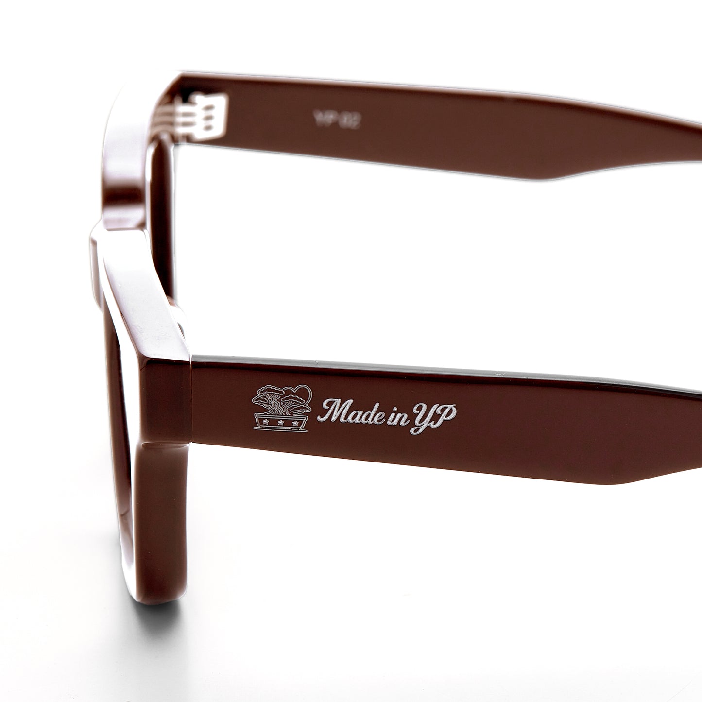 MADE IN YP サングラス：BROWN FRAME TRANSITION BROWN LENS（YP-02）