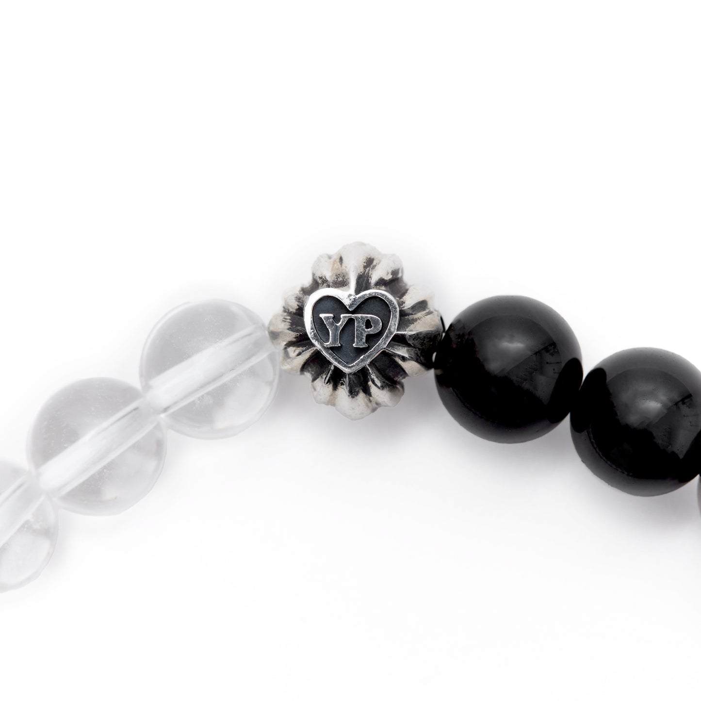 【期間限定】MADE IN YP パワーストーンブレスレット：QUARTZ × GOLDEN OBSIDIAN （シルバー1個）【受注生産】