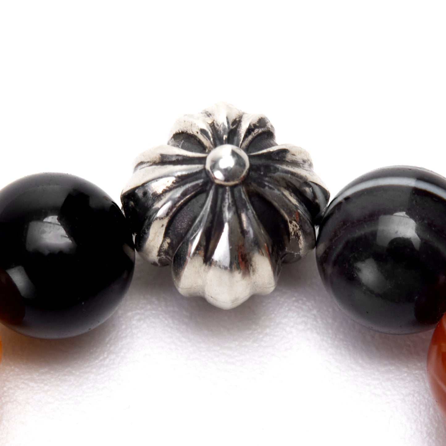【期間限定】MADE IN YP パワーストーンブレスレット：ONYX × CHRYSOCOLLA × EYE AGATE × RED EYE AGATE（シルバー1個）【受注生産】